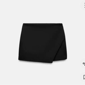 Zara Black Asymmetric Skort
